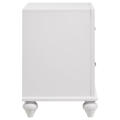 Barzini 2-drawer Nightstand White