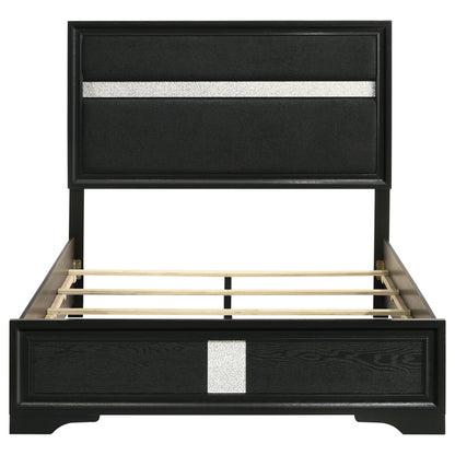 Miranda 54-inch Upholstered Full Panel Bed Black