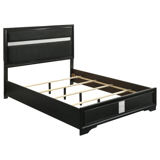 Miranda 54-inch Upholstered California King Panel Bed Black - The Sleep Loft - Online Mattress Showroom NYC