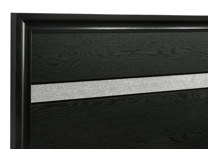 Miranda 51-inch Wood Full Storage Panel Bed Black