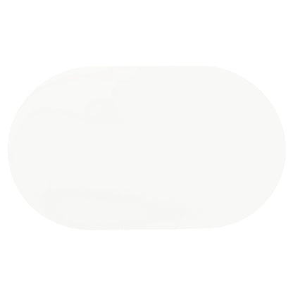 Retro Oval 60-inch Wood Top Dining Table White and Chrome