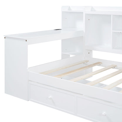 Daybed With 3 Drawers USB Ports And Desk - The Sleep Loft - Online Mattress Showroom NYC