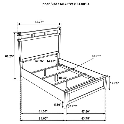 Hazlewood 61-inch Queen Panel Bed Vineyard Oak