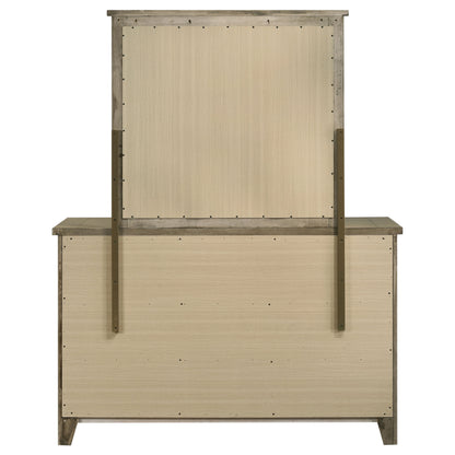 Hazlewood 6-drawer Bedroom Dresser with Mirror Vineyard Oak