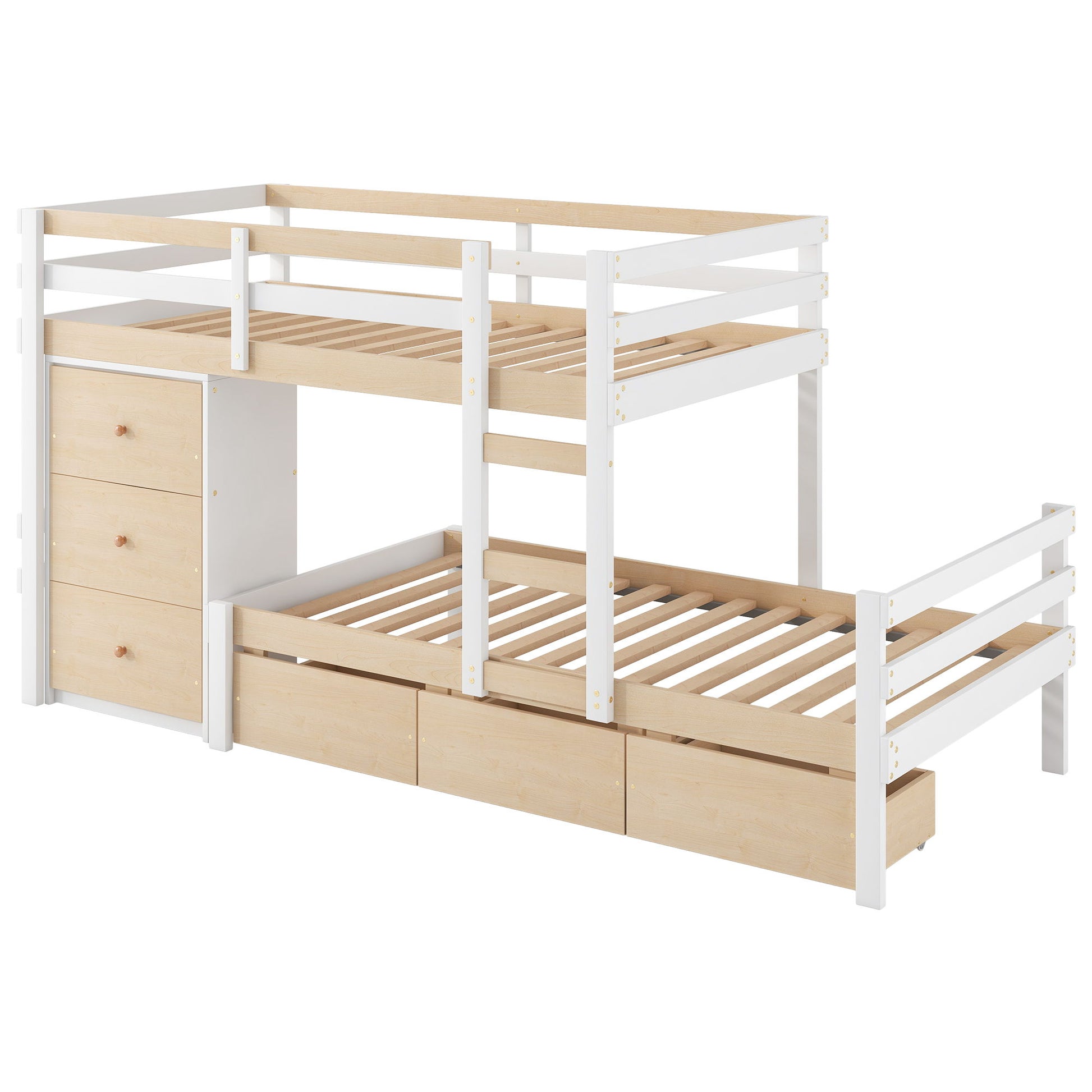 Loft Bunk Bed With Drawers And Ladder - The Sleep Loft - Online Mattress Showroom NYC