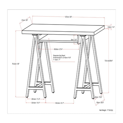 Sawhorse - Handcrafted Solid Desk - The Sleep Loft - Online Mattress Showroom NYC