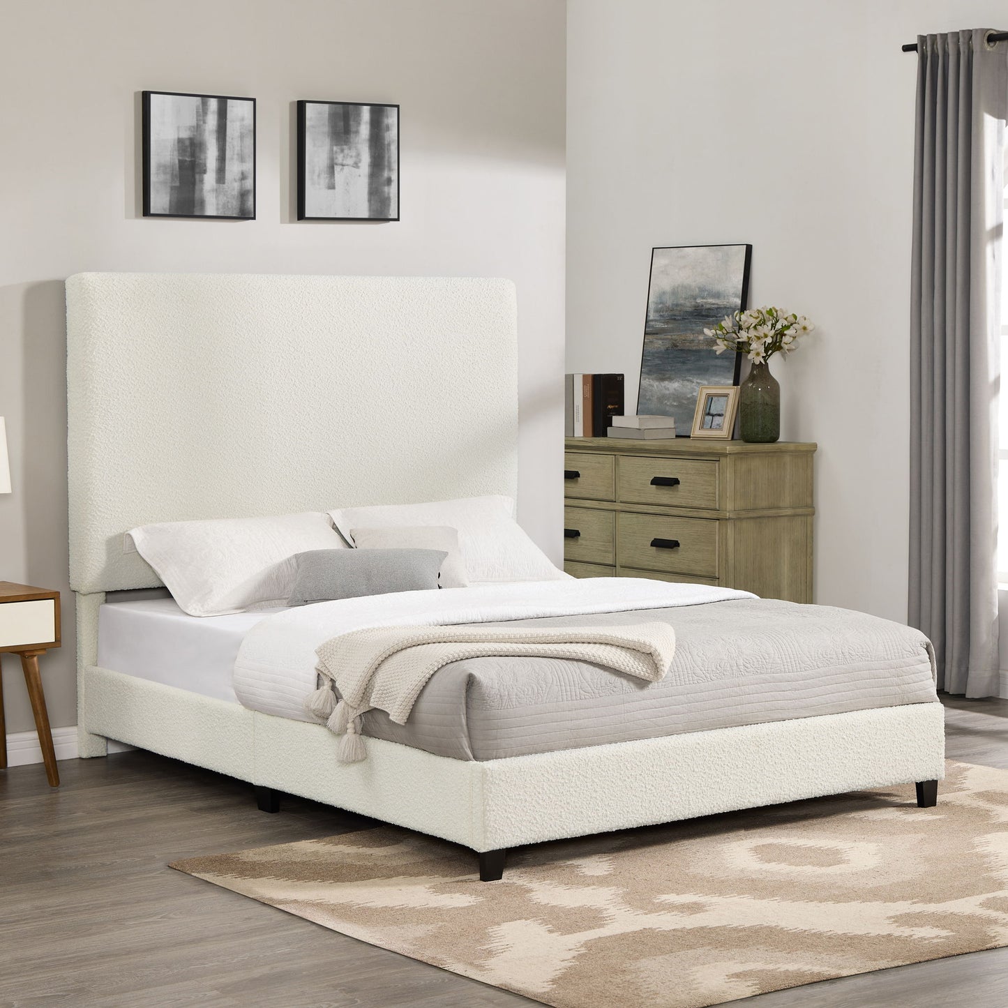 Upholstered Headboard Platform Bed