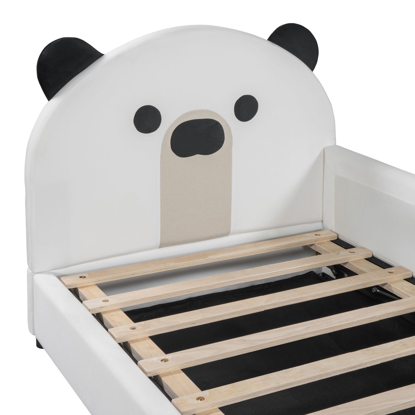 Upholstered Daybed With Bear Shaped Headboard, Hydraulic System And Breathable Fence - The Sleep Loft - Online Mattress Showroom NYC