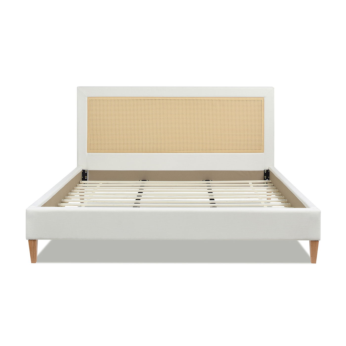 Haley - Upholstered Cane Back Platform Bed - The Sleep Loft - Online Mattress Showroom NYC