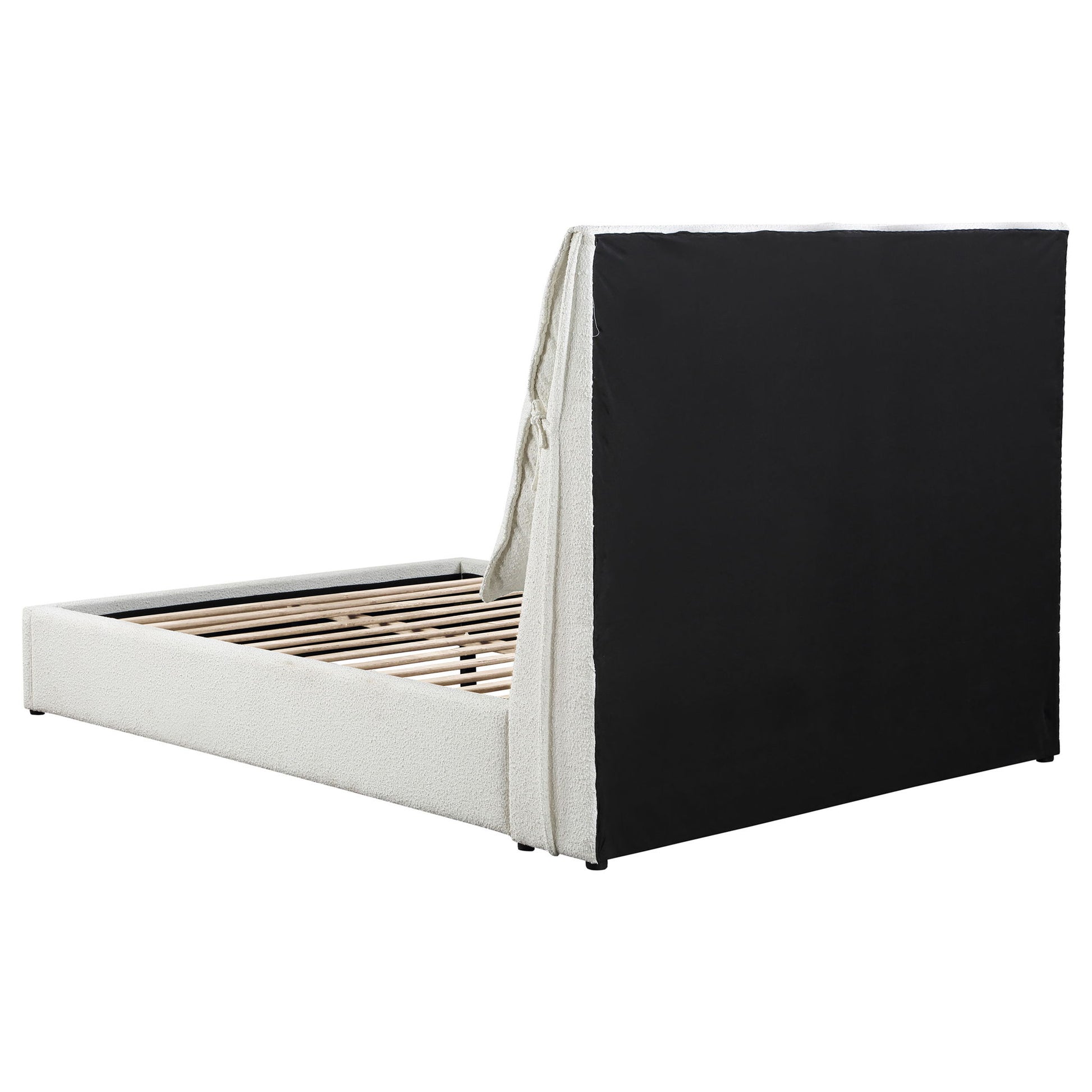 Corwyn - Queen Upholstered Panel Bed With Headboard Pillows - White - The Sleep Loft - Online Mattress Showroom NYC