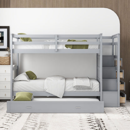 Bunk Bed With Trundle And Staircase - The Sleep Loft - Online Mattress Showroom NYC