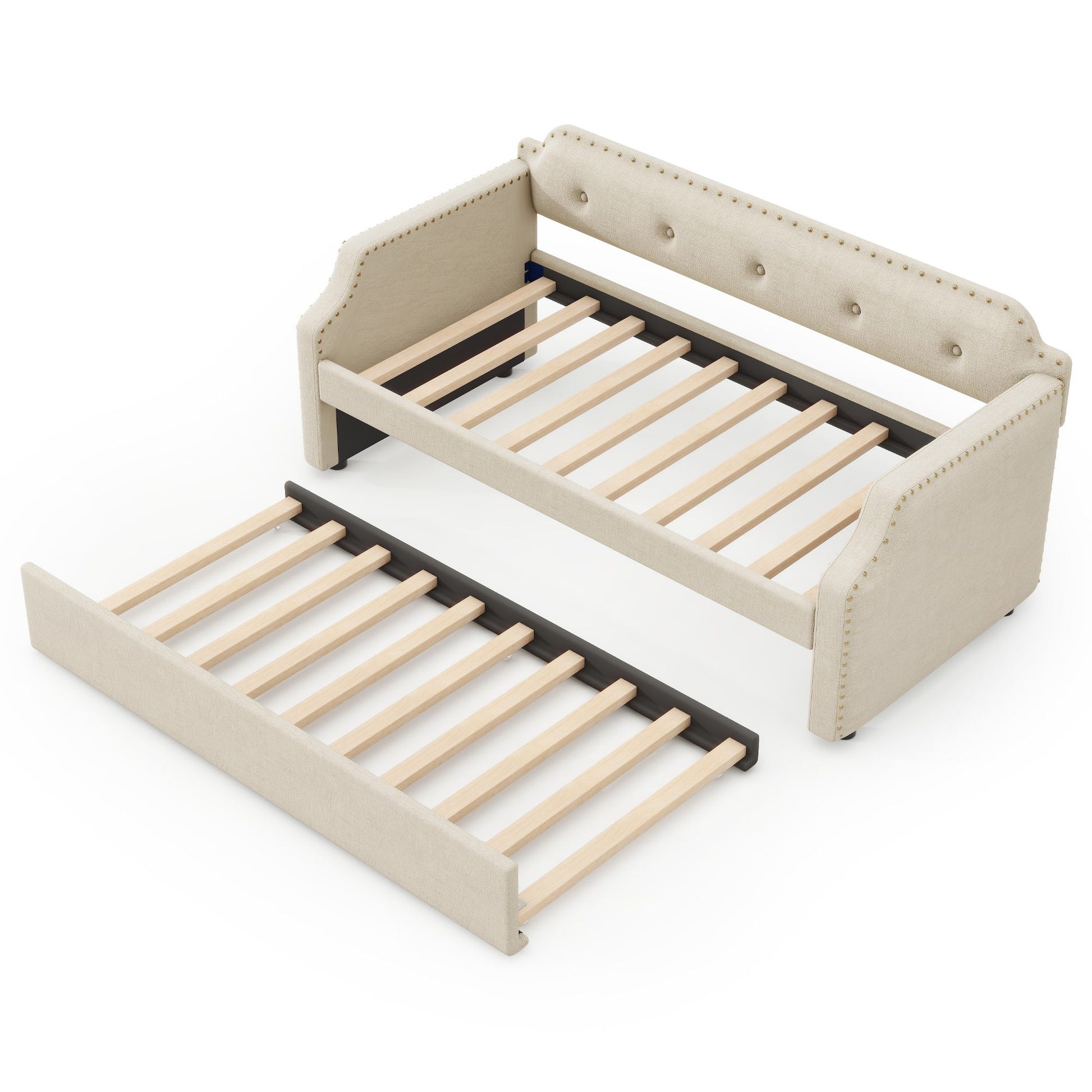 Upholstered Daybed With Trundle - The Sleep Loft - Online Mattress Showroom NYC