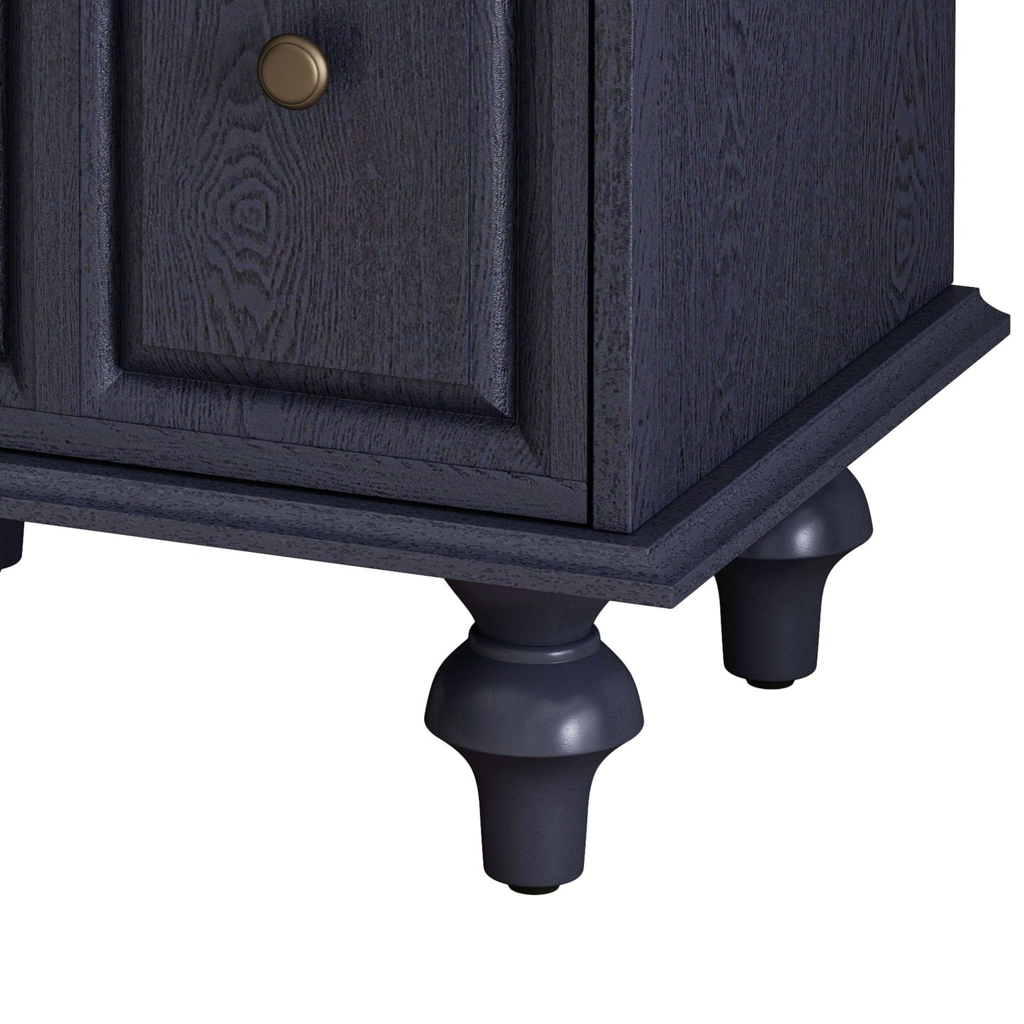 Vintage Nightstand With 2 Drawers And Roman Column Legs - The Sleep Loft - Online Mattress Showroom NYC