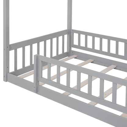 Bed House Bed Frame With Fence - The Sleep Loft - Online Mattress Showroom NYC