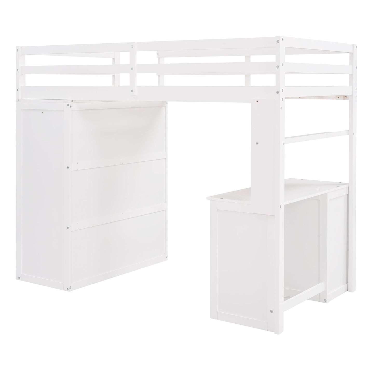 Loft Bed With Drawers, Desk, And Wardrobe - The Sleep Loft - Online Mattress Showroom NYC