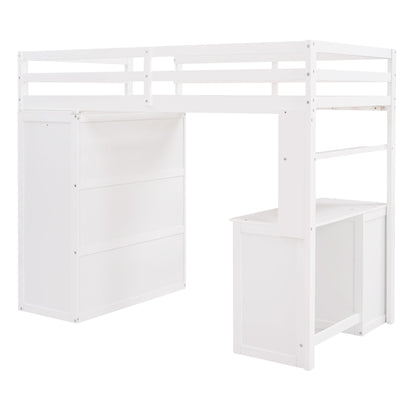 Loft Bed With Drawers, Desk, And Wardrobe - The Sleep Loft - Online Mattress Showroom NYC