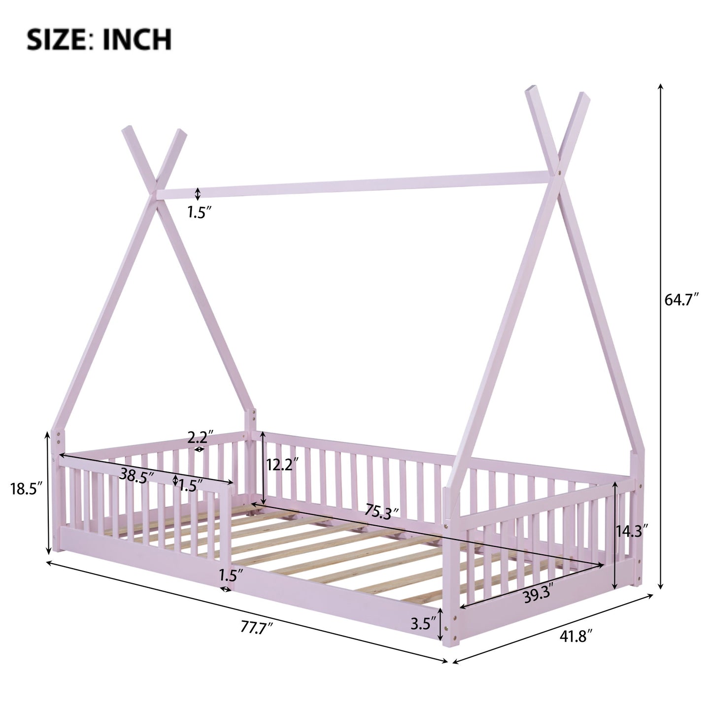 House Shaped Design Bed With Fence - The Sleep Loft - Online Mattress Showroom NYC