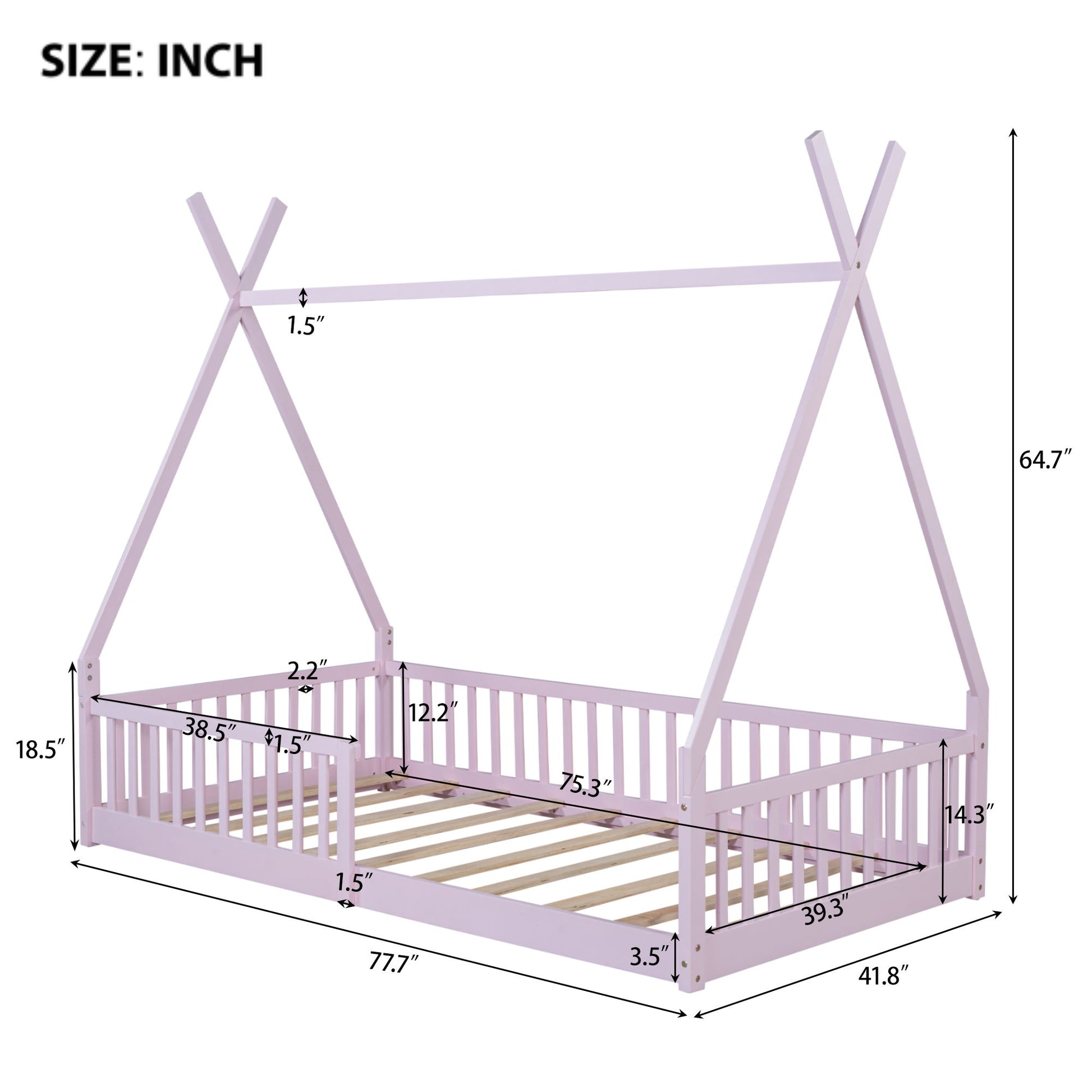 House Shaped Design Bed With Fence - The Sleep Loft - Online Mattress Showroom NYC
