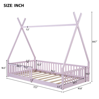 House Shaped Design Bed With Fence - The Sleep Loft - Online Mattress Showroom NYC