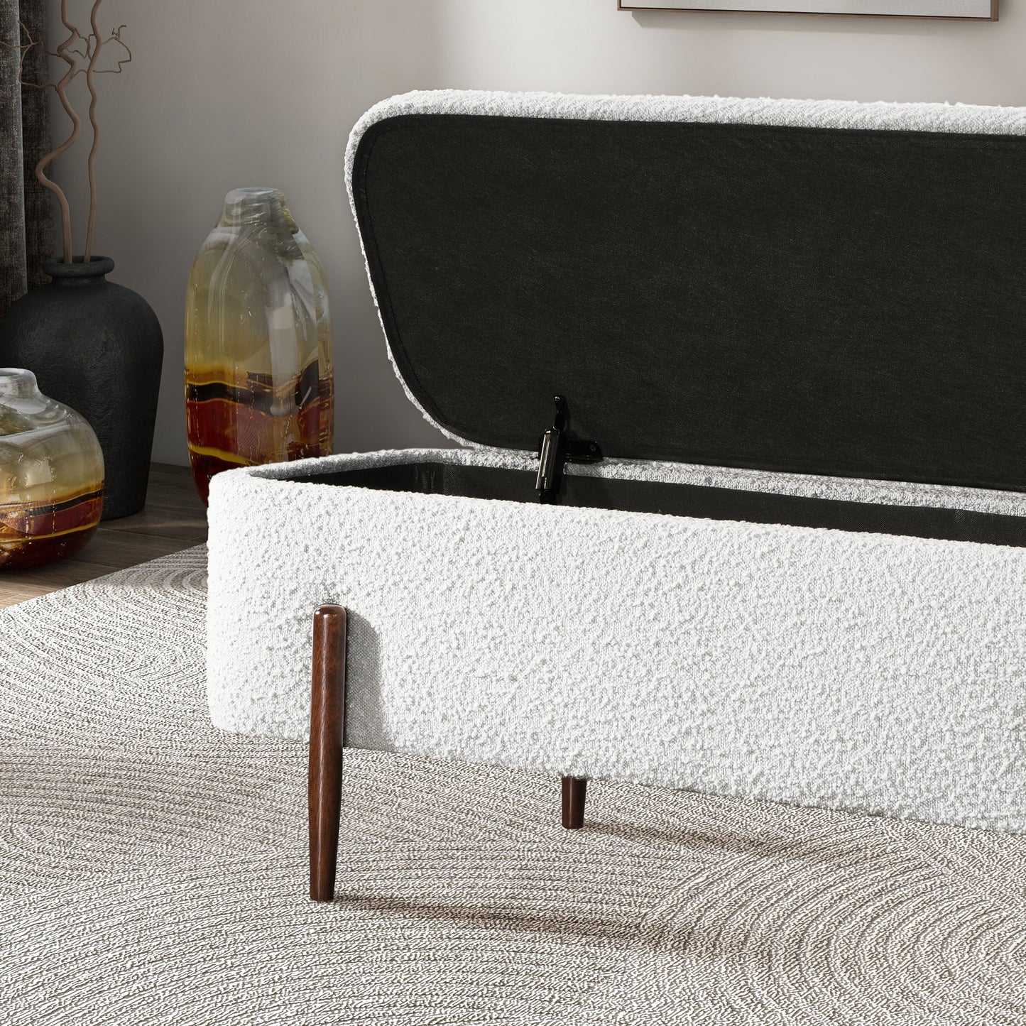 Sarna - Storage Bench - Ivory - The Sleep Loft - Online Mattress Showroom NYC