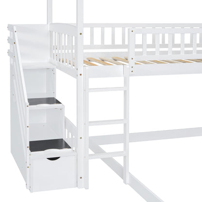 House Bunk Bed With Slide - The Sleep Loft - Online Mattress Showroom NYC