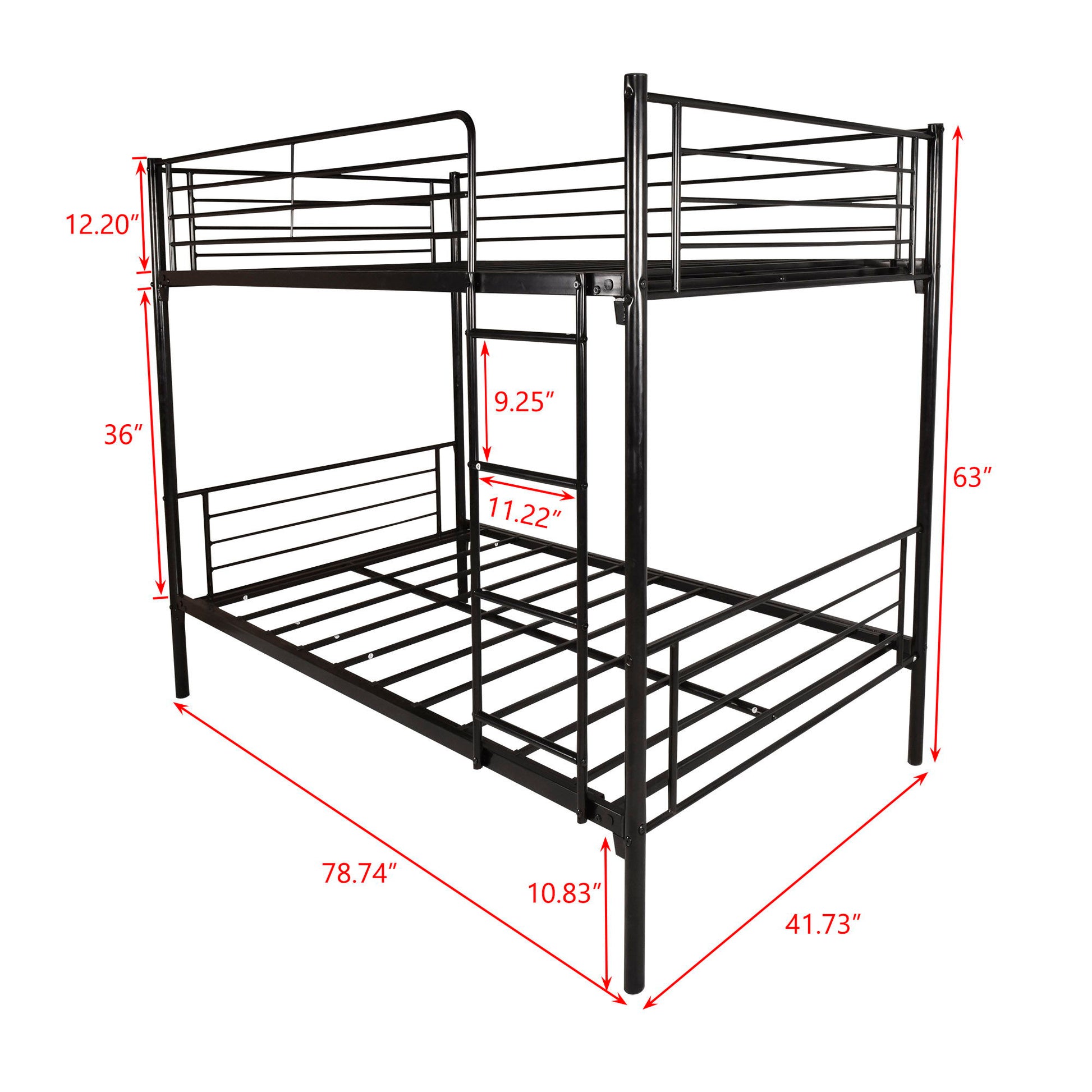 Space Saving Bunk Bed With Metal Frame And Ladder - The Sleep Loft - Online Mattress Showroom NYC