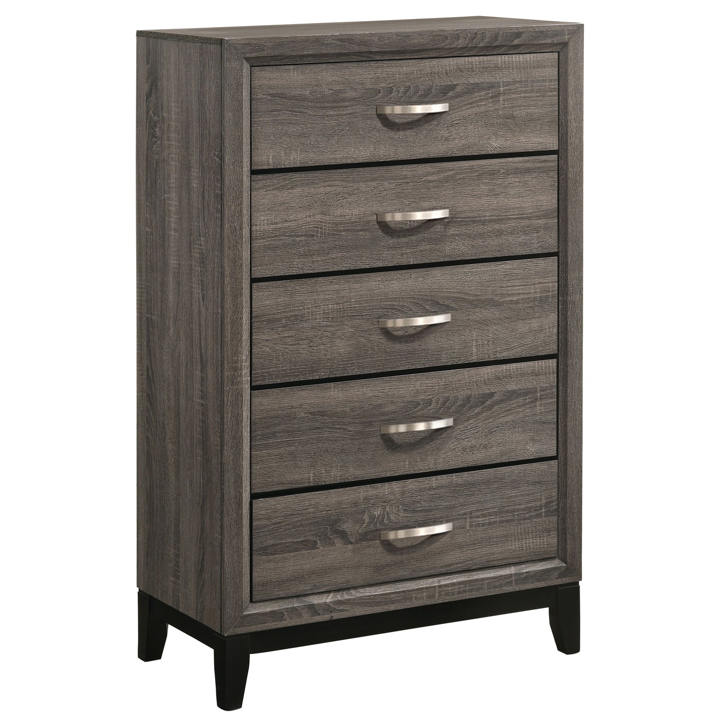 Watson Five-piece Full Bedroom Set Grey Oak
