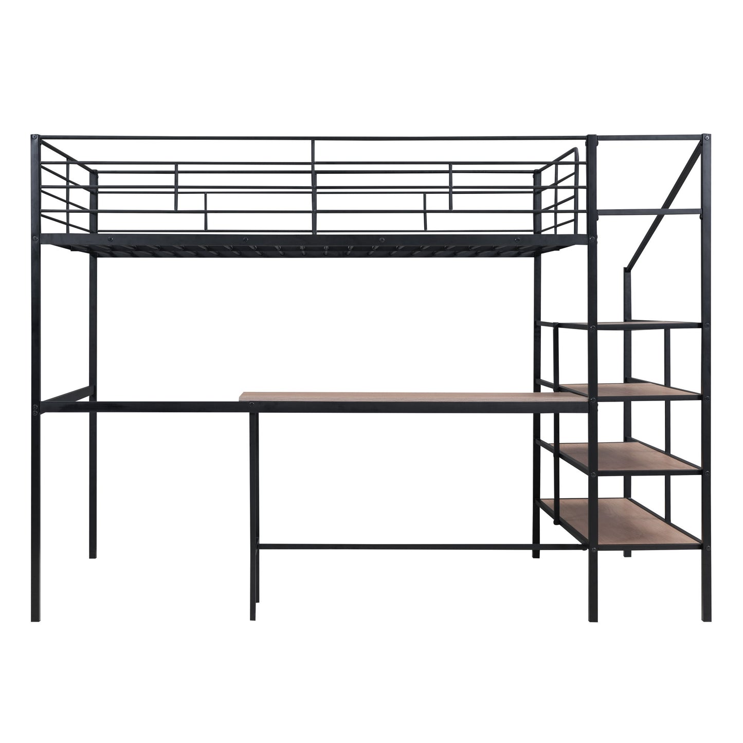 Loft Bed With Desk And Lateral Storage Ladder - The Sleep Loft - Online Mattress Showroom NYC