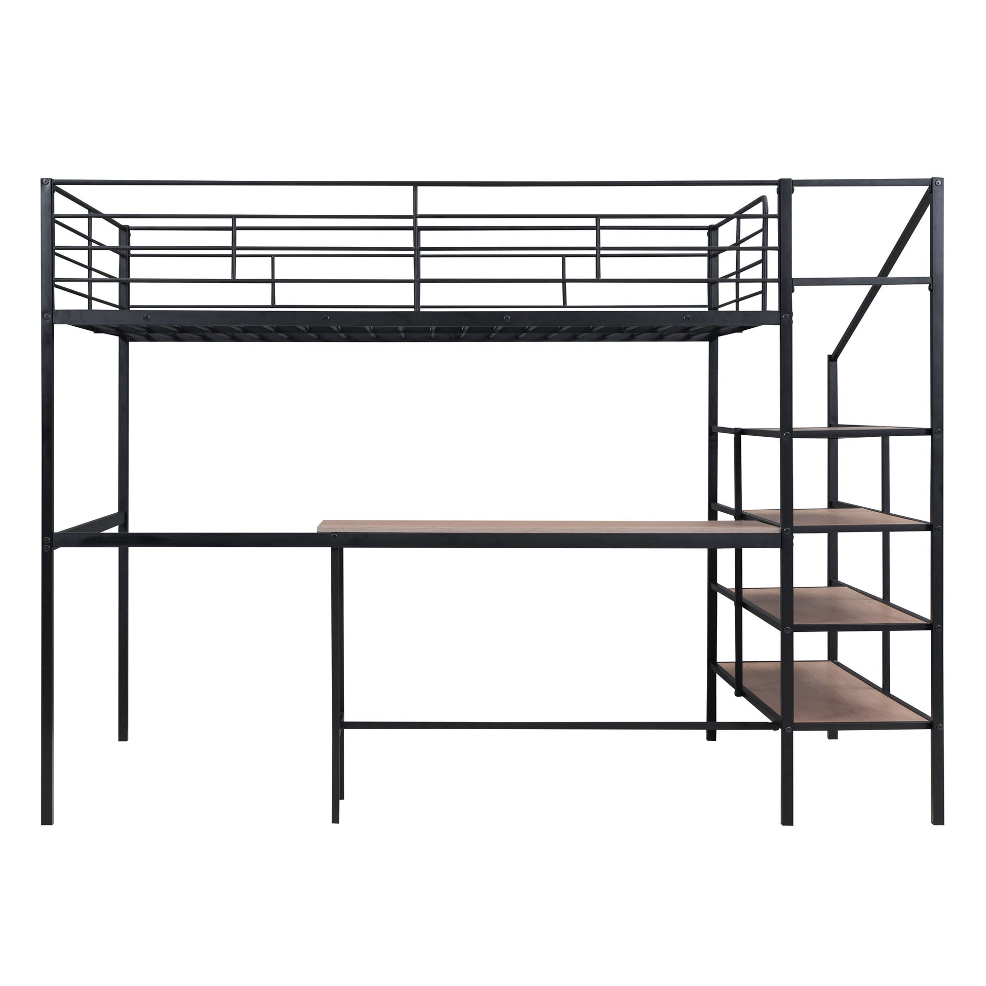 Loft Bed With Desk And Lateral Storage Ladder - The Sleep Loft - Online Mattress Showroom NYC