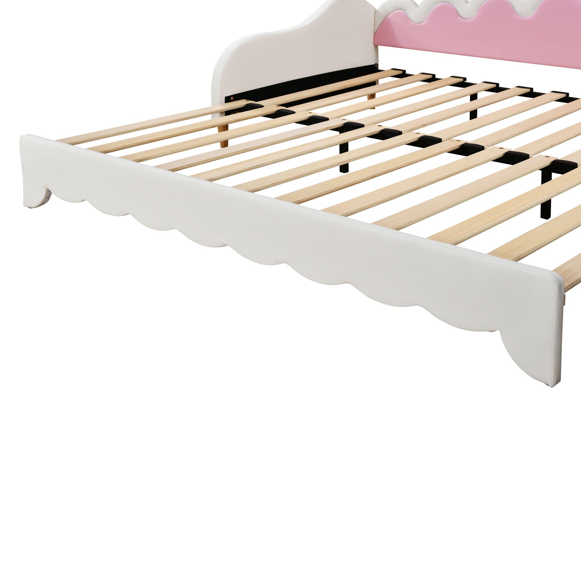 Extending Daybed With LED Lights, Modern Upholstered Princess Daybed With Crown Headboard - The Sleep Loft - Online Mattress Showroom NYC