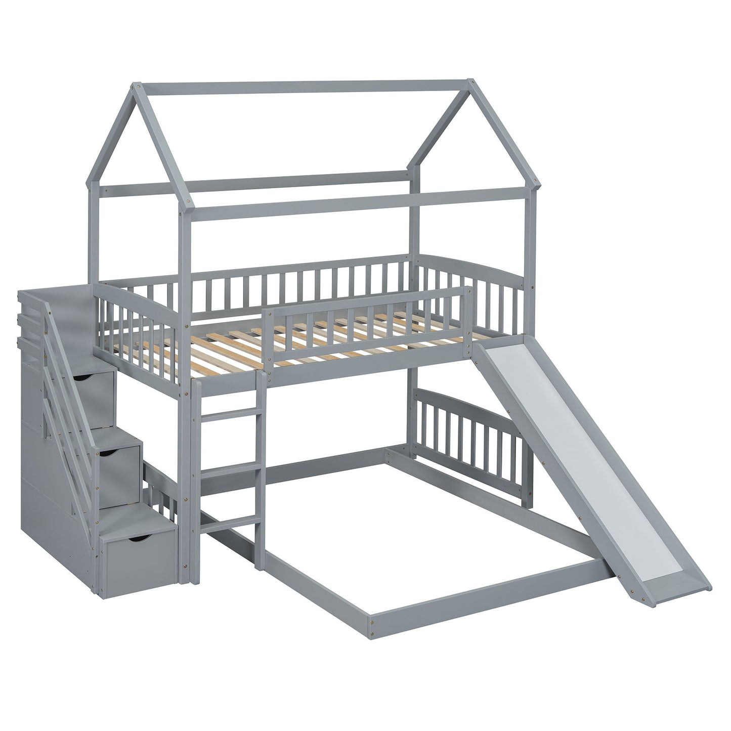 House Bunk Bed With Slide - The Sleep Loft - Online Mattress Showroom NYC