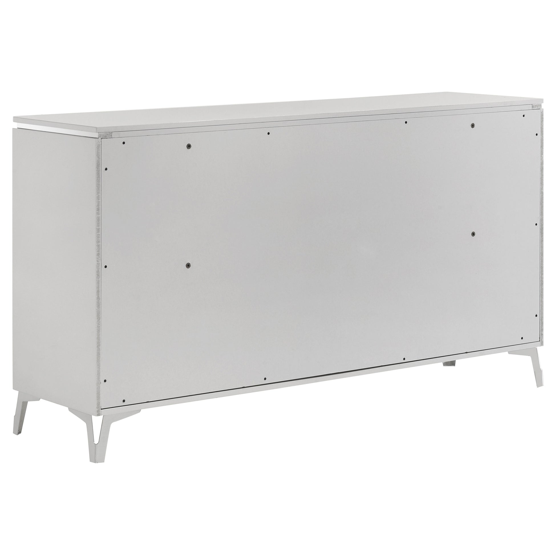 Cassia 4-piece Eastern King LED Bedroom Set White High Gloss