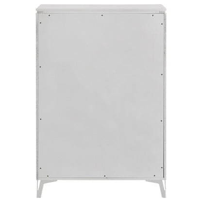 Cassia 5-drawer Bedroom Chest of Drawers White High Gloss