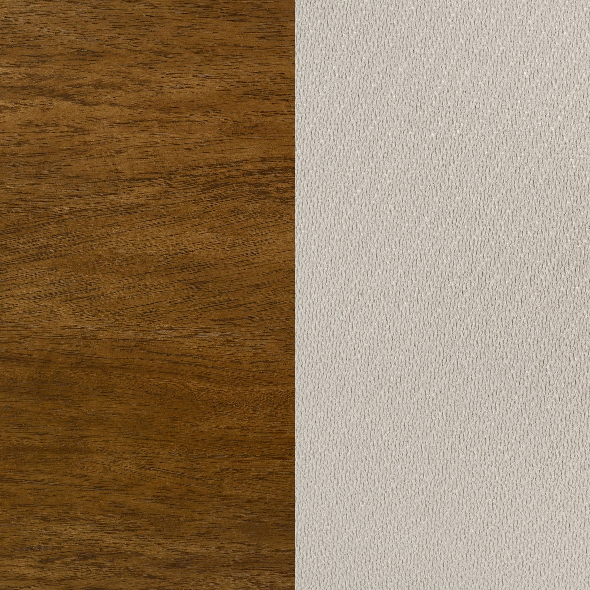 Adderley Queen Wood Panel Bed Cream and Warm Brown