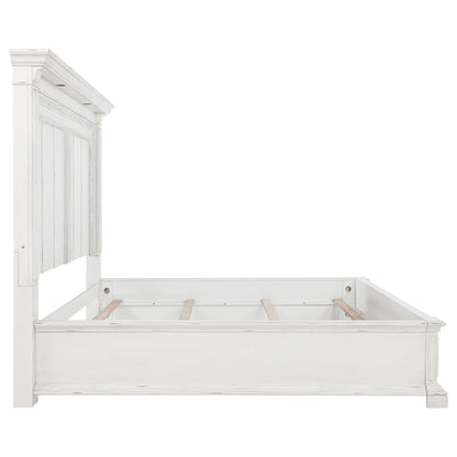 McKinney Eastern King LED Light Panel Bed Vintage White