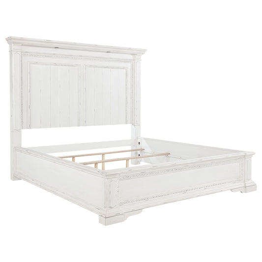 McKinney California King LED Light Panel Bed Vintage White - The Sleep Loft - Online Mattress Showroom NYC