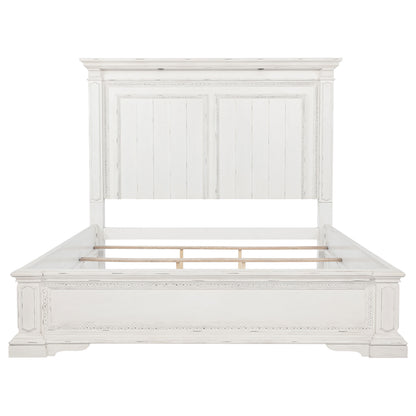 McKinney California King LED Light Panel Bed Vintage White