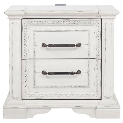 McKinney 2-drawer Nightstand with Dual USB Vintage White
