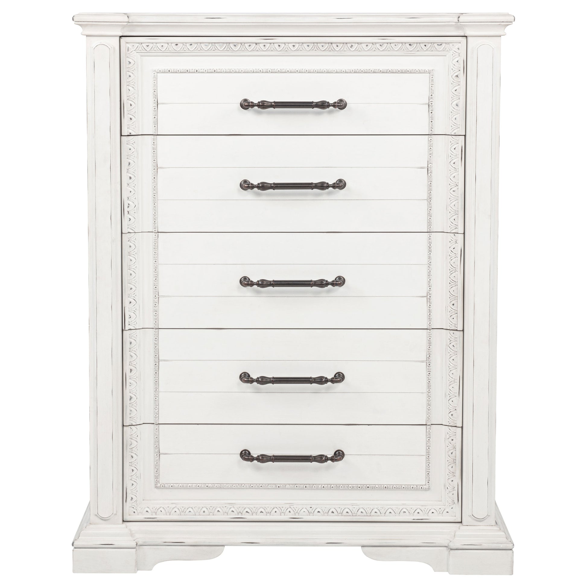 McKinney 5-drawer Bedroom Chest of Drawers Vintage White