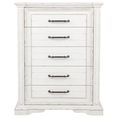 McKinney 5-drawer Bedroom Chest of Drawers Vintage White