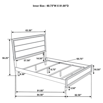 Valen Wood Queen Panel Bed Light Taupe