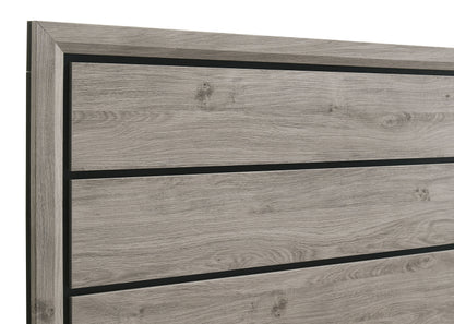 Valen Wood Twin Panel Bed Light Taupe