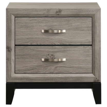 Valen 2-drawer Nightstand Bedside Table Light Taupe