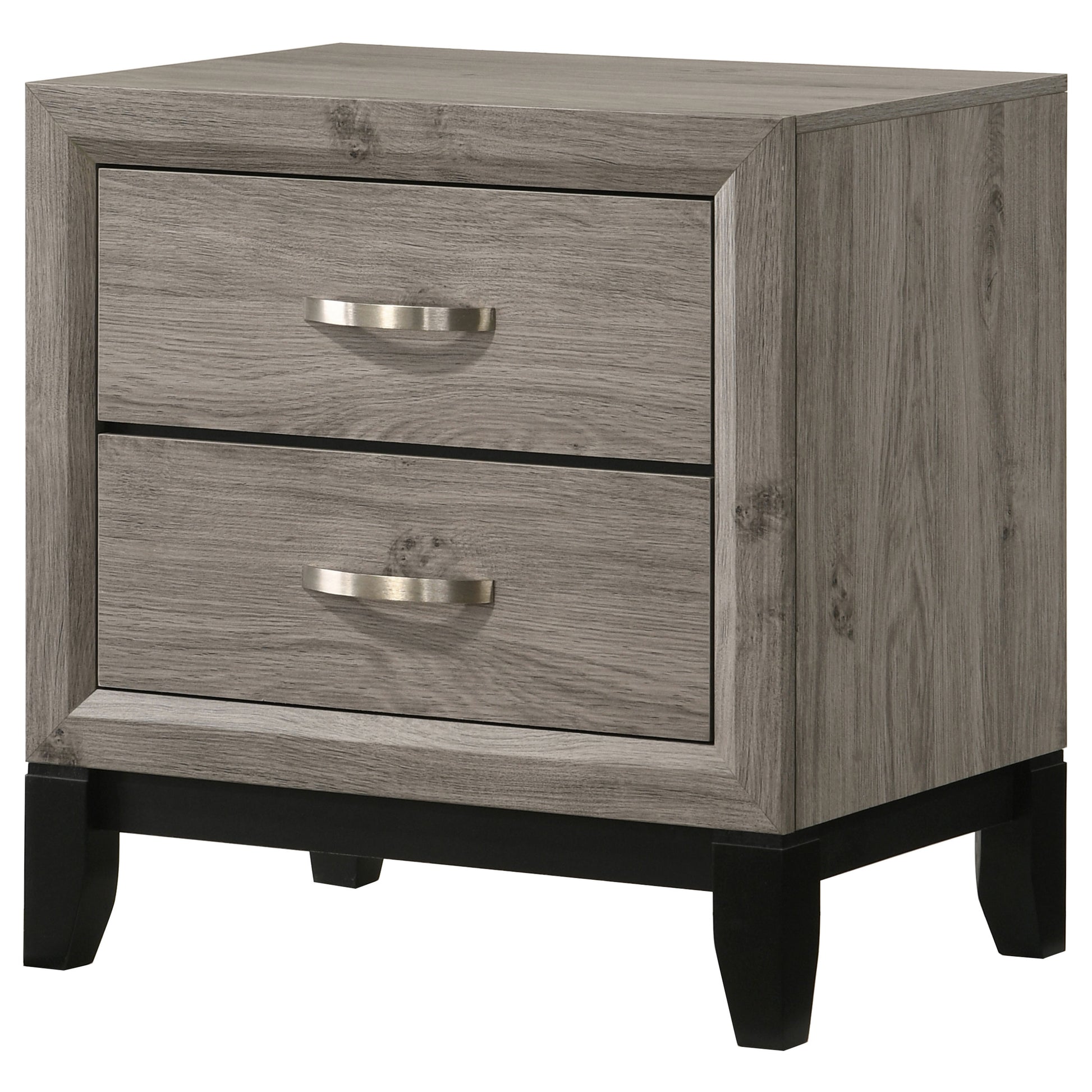 Valen 2-drawer Nightstand Bedside Table Light Taupe