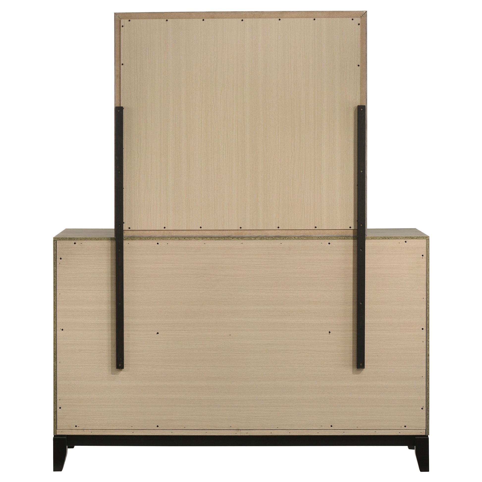 Valen 6-drawer Bedroom Dresser and Mirror Light Taupe