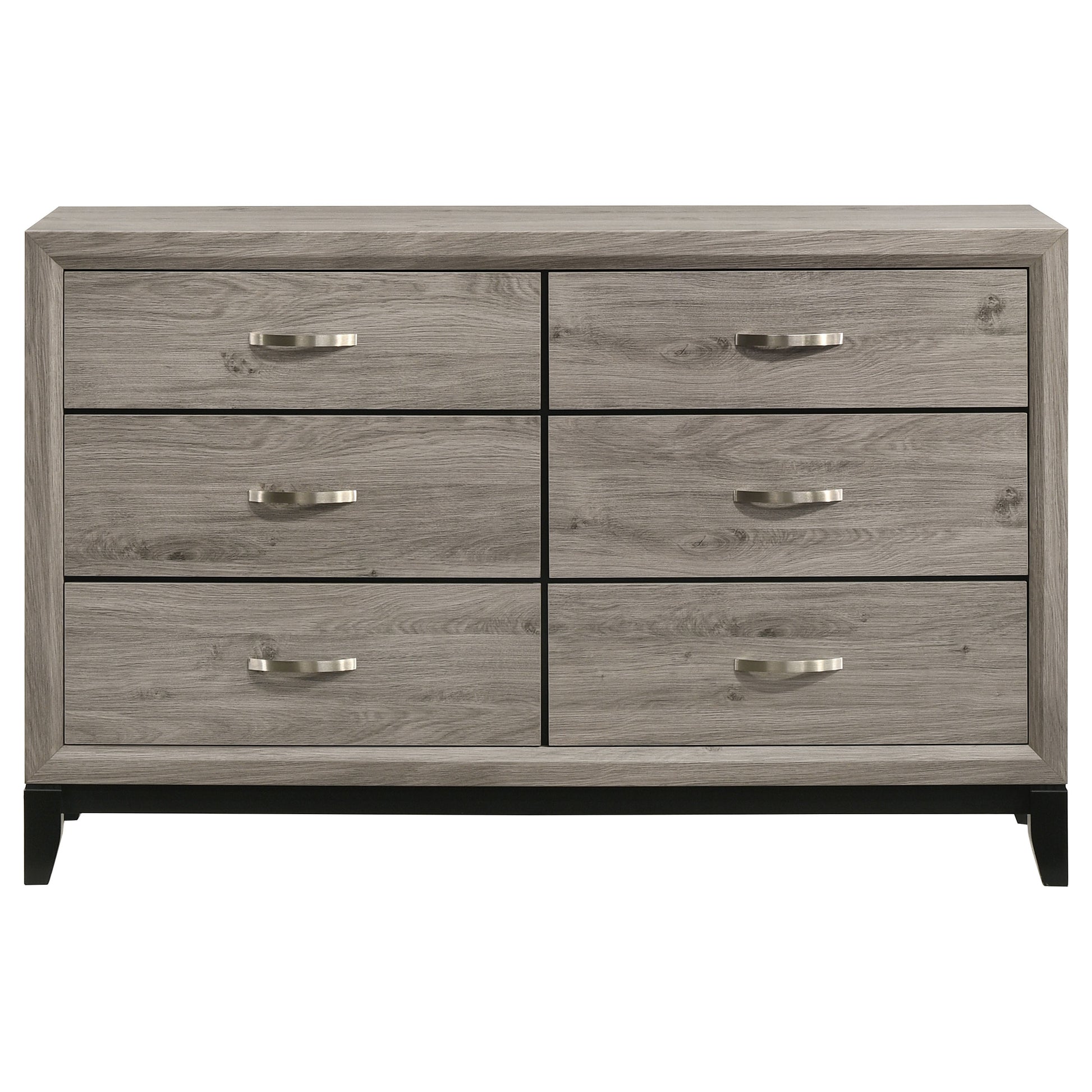 Valen 6-drawer Bedroom Dresser Cabinet Light Taupe