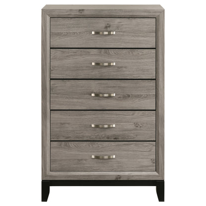 Valen 5-drawer Bedroom Chest of Drawers Light Taupe