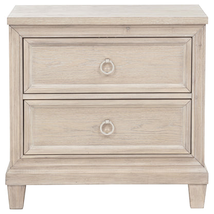 Pembroke 2-drawer Nightstand Bedside Table Washed Oak