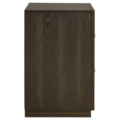 Atlas 2-drawer Bedroom Nightstand Bedside Table Dark Oak