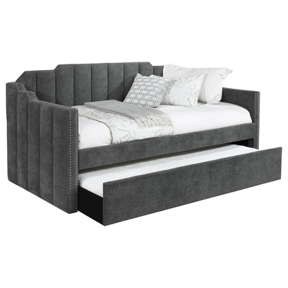 Pressley - Twin Daybed With Trundle - Charcoal - The Sleep Loft - Online Mattress Showroom NYC